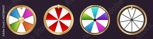 Lucky fortune wheel vector. Casino roulette leisure game