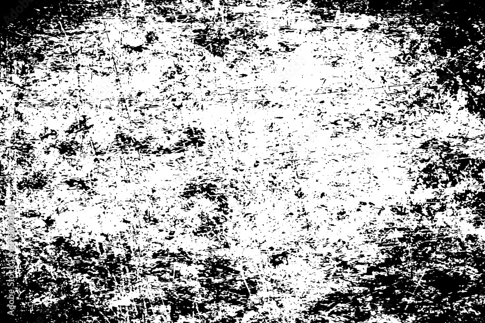 Distressed black and white grunge seamless texture. Overlay scratched design background. Grunge texture background with space
