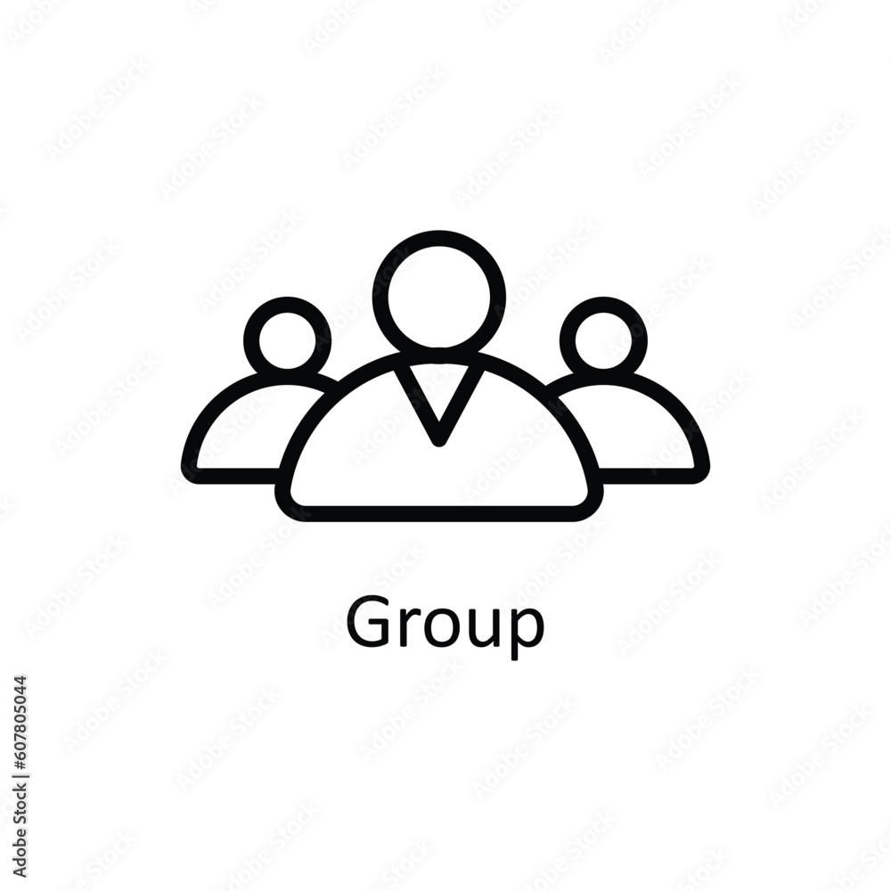 Group  Vector  outline Icon Design illustration. User interface Symbol on White background EPS 10 File