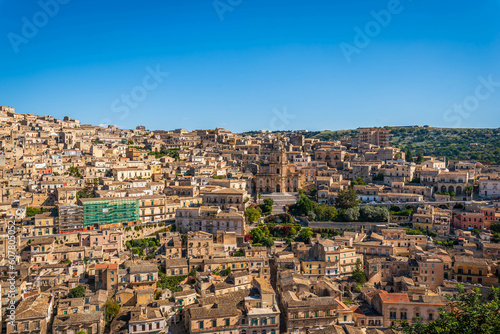 Panorama of Modica, Ragusa, Sicily, Italy, Europe, World Heritage Site