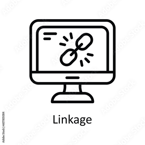 Linkage Vector  outline Icon Design illustration. User interface Symbol on White background EPS 10 File