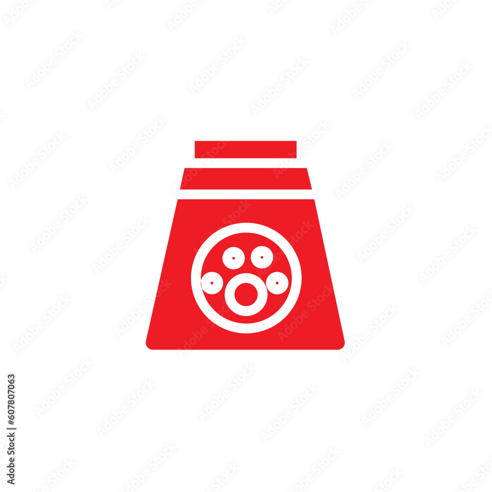Dog Cat Meal Solid Icon Dog Cat Meal Solid Icon
