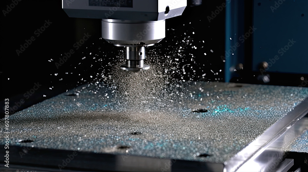 machine tool in metal factory with drilling cnc machines Generative AI machine tool in metal factory with drilling cnc machines Generative AI