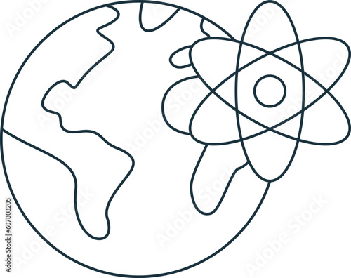 Geophysical icon. Monochrome simple sign from engineering collection. Geophysical icon for logo, templates, web design and infographics.