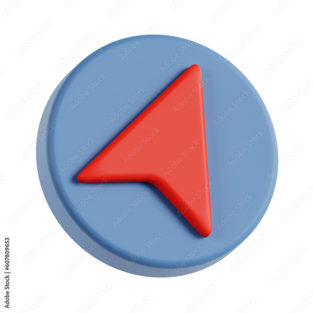navigation arrow 3d render icon illustration, transparent background, navigation and maps navigation arrow 3d render icon illustration, transparent background, navigation and maps