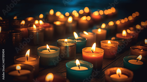 Wallpaper Mural A group of lit candles remembering concept Torontodigital.ca