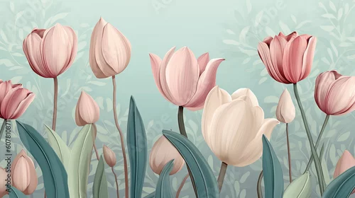 Obraz Artystyczne kwiatowe tło