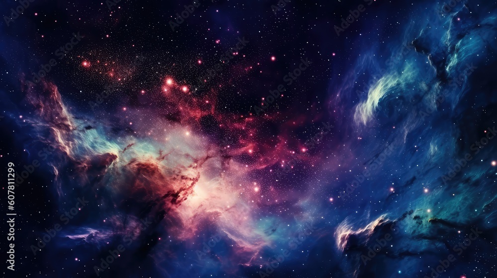 Beautiful Nebula Galaxy With Many Stars Wallpaper Generative AI Beautiful Nebula Galaxy With Many Stars Wallpaper Generative AI