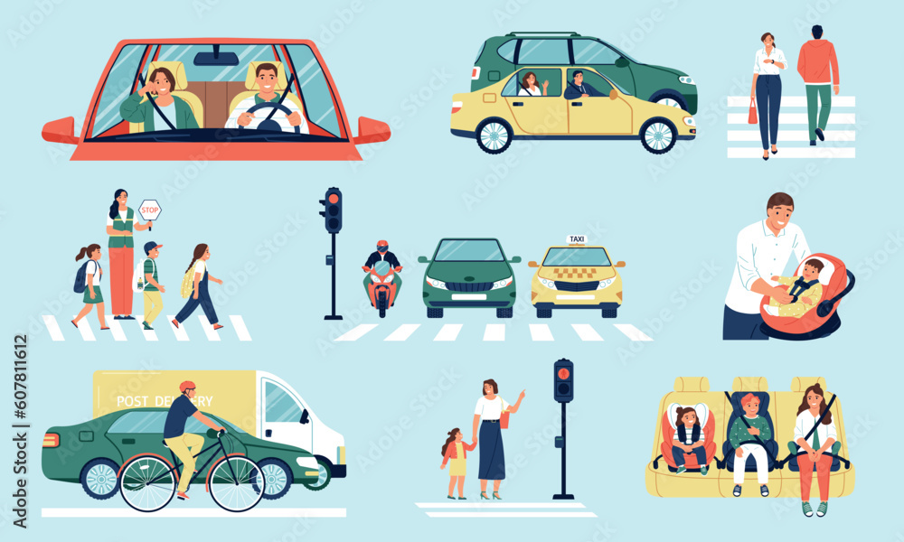 Naklejka premium Safety And Transport Color Set