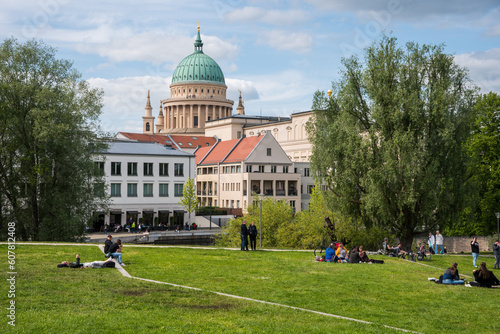 St. Nicholas Church, Potsdam, Berlin, Germany view from park