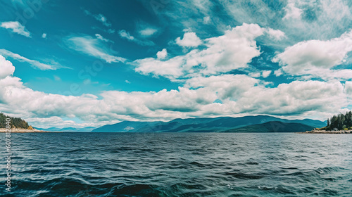 Beautiful seascape panorama. Composition of nature. Generative Ai © sopiangraphics