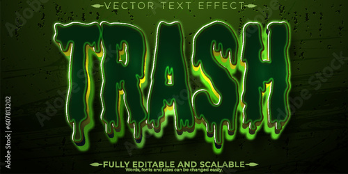 Trash editable text effect, rubbish text style