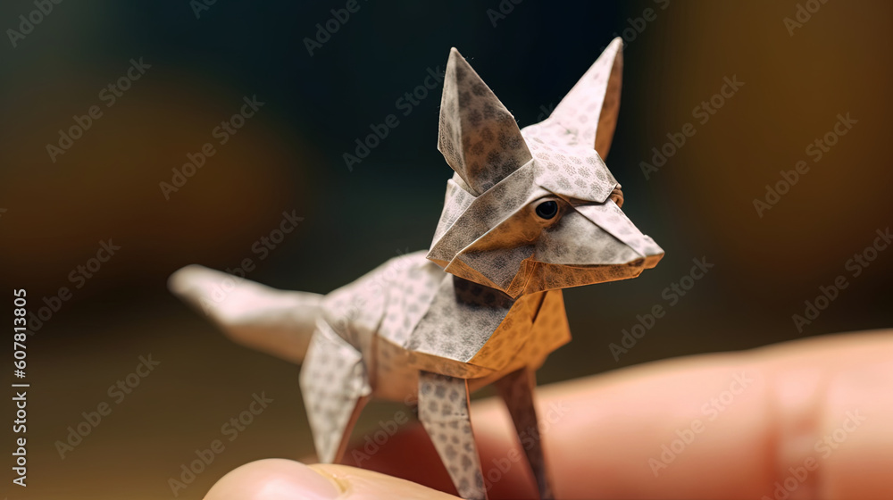 Obraz premium Cute animal origami