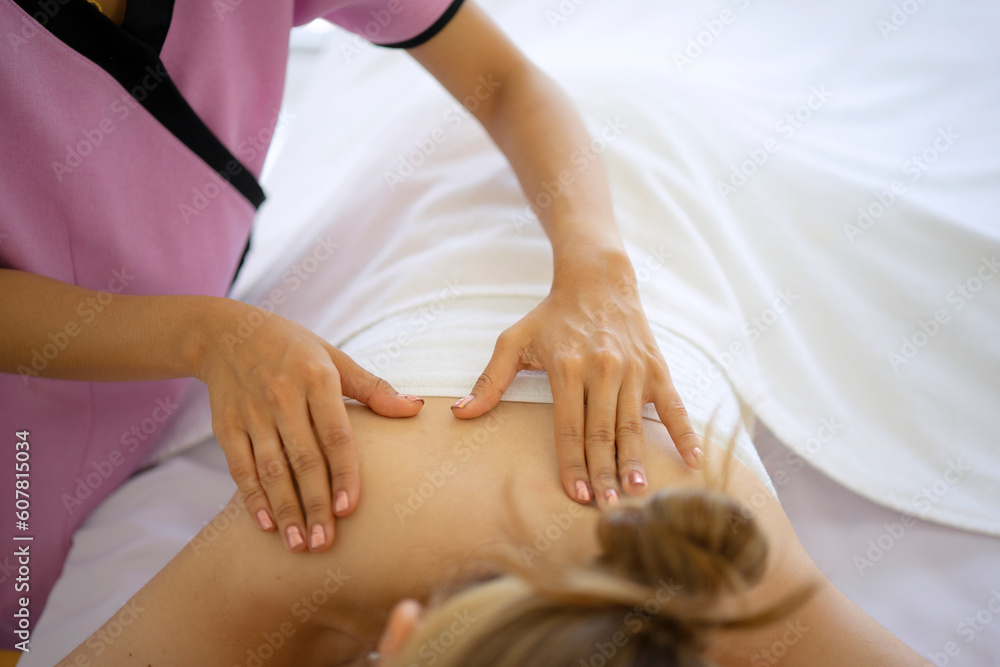 Pretty women spend time at resort and spa hotel. Pretty women spend time at resort and spa hotel.