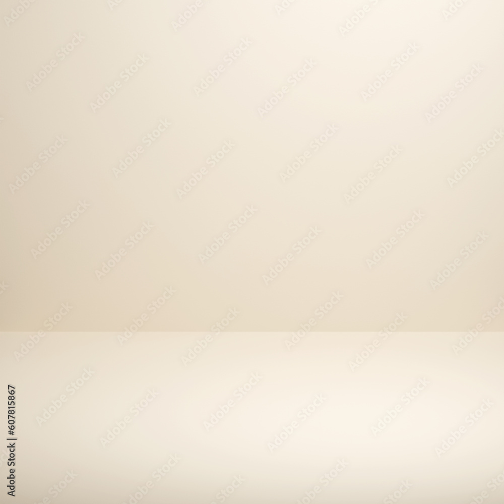 3d abstract beige scene for products mockup, in 15 degrees view angle
