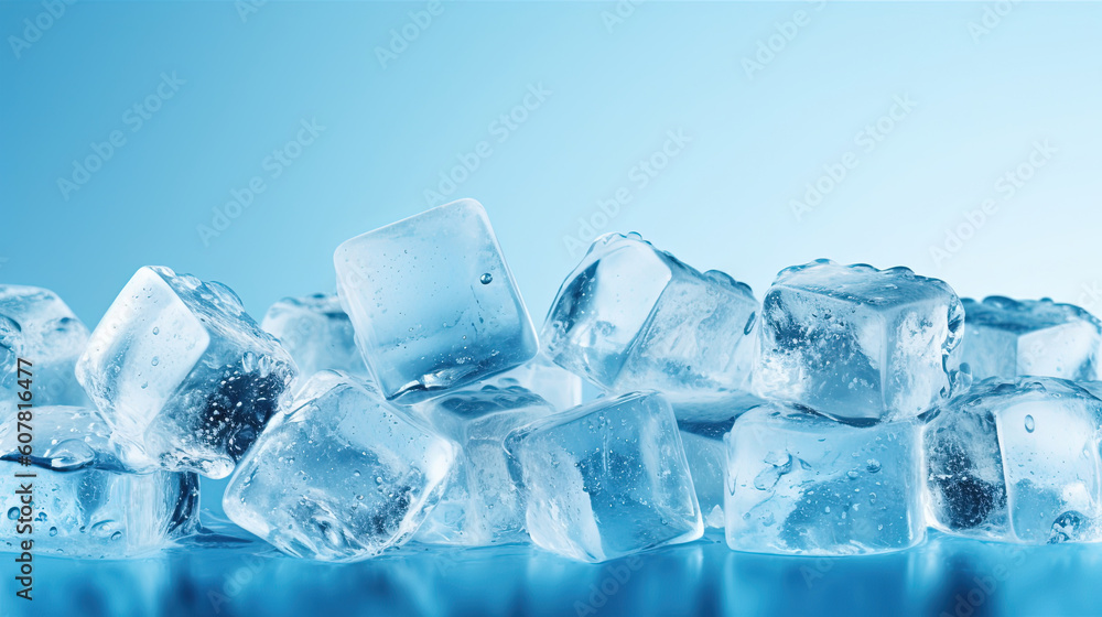 Ice cubes illustration background Ice cubes illustration background