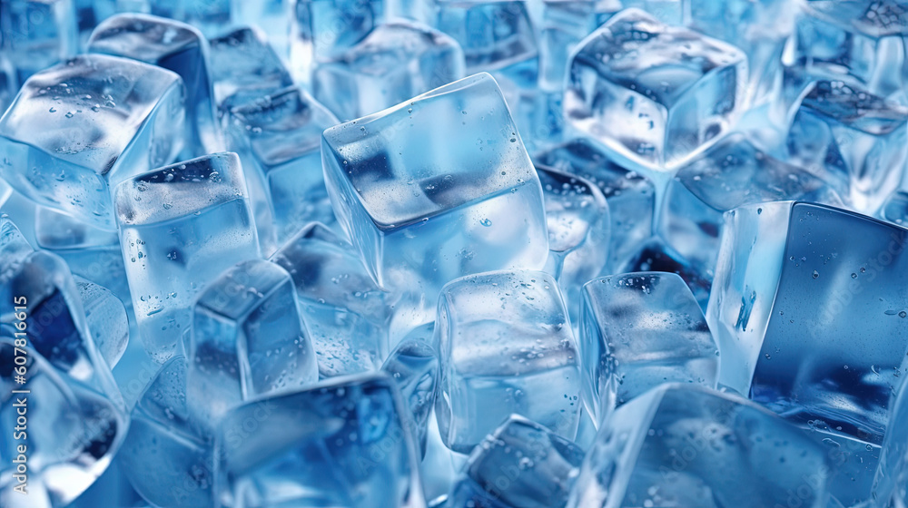 Ice cubes illustration background