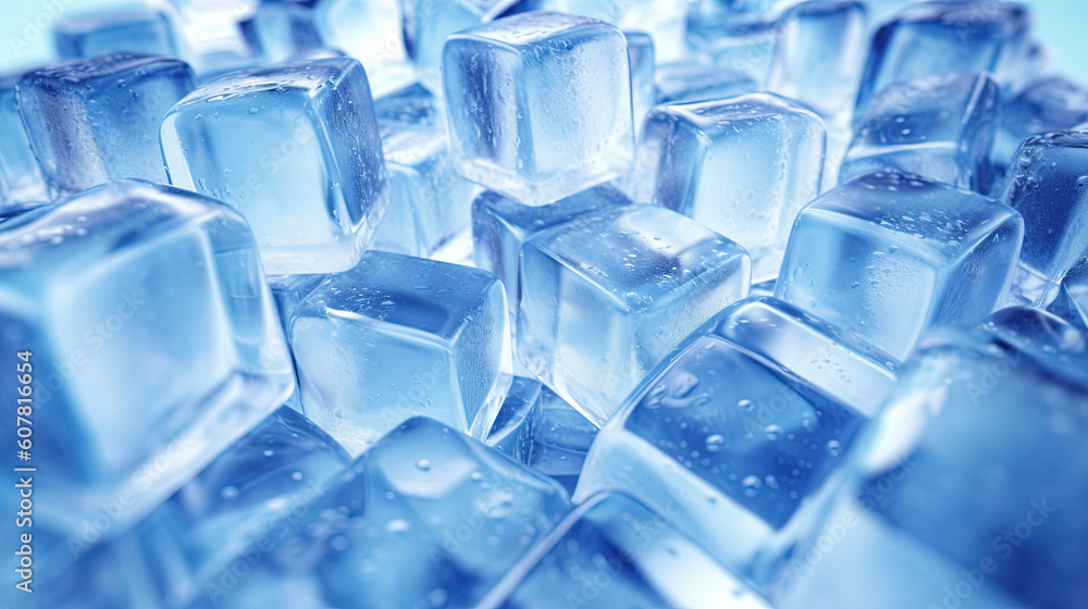 Ice cubes illustration background Ice cubes illustration background