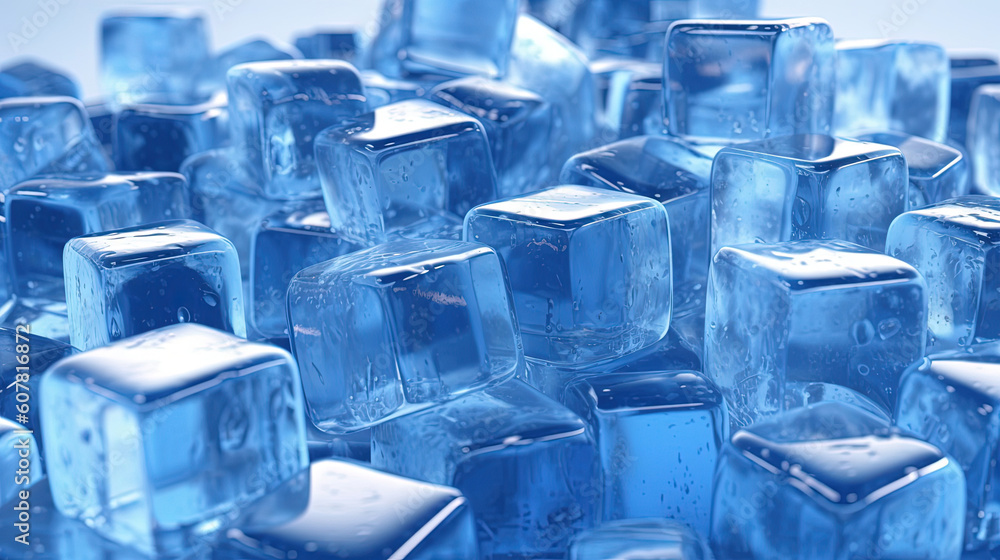 Ice cubes illustration background Ice cubes illustration background