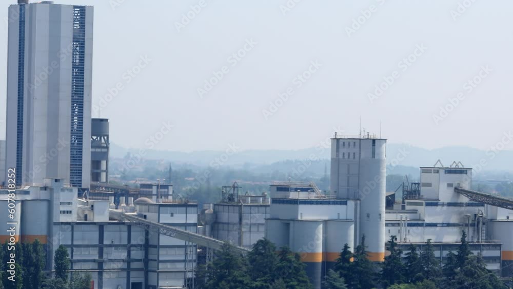 View at cement factory, 05.26.2023, Rezzato, Brescia, Italy. Editorial View at cement factory, 05.26.2023, Rezzato, Brescia, Italy. Editorial