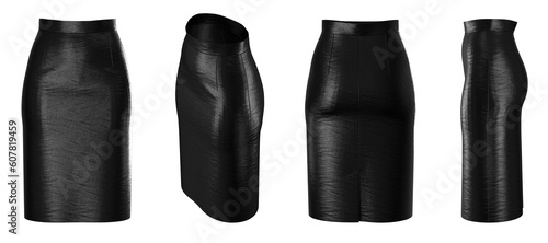 Black Leather pencil skirt