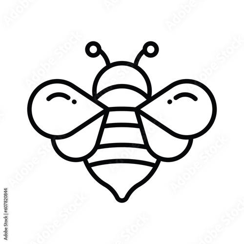 An editable vector of honey bee in modern style, flying insect icon