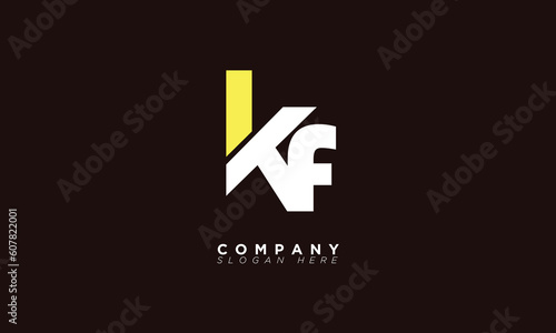 KF Alphabet letters Initials Monogram logo FK, K and F