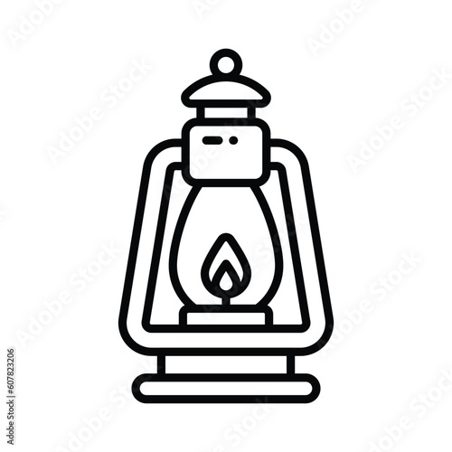An editable icon of vintage lantern in trendy style, vector of vintage lamp