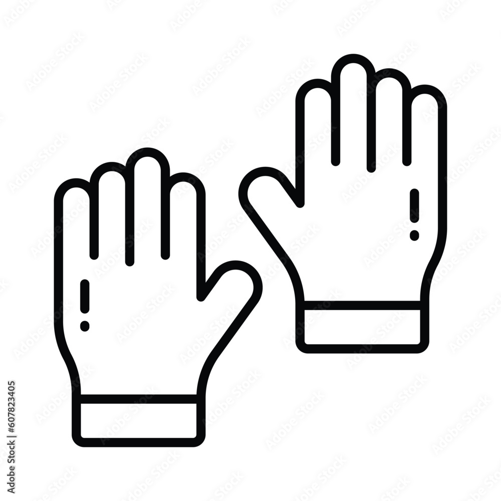 Grab this amazing icon of gloves in editable style, isolated on white background Grab this amazing icon of gloves in editable style, isolated on white background