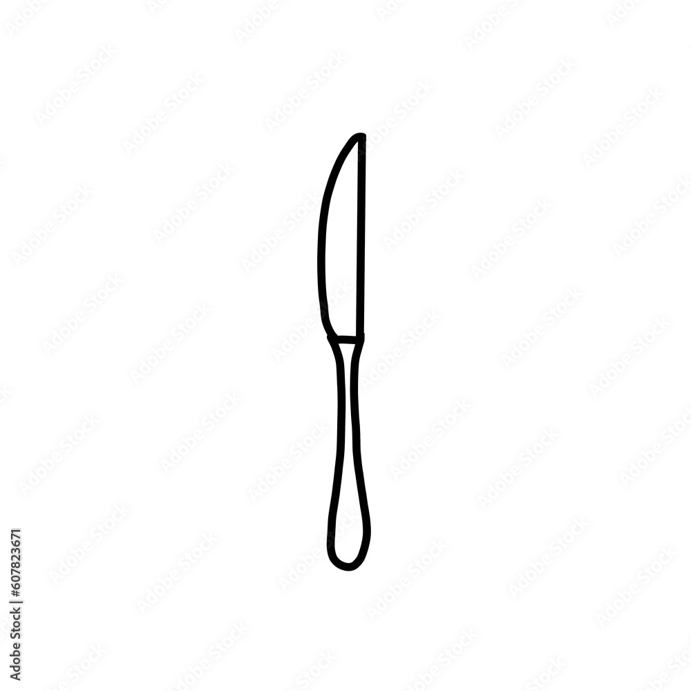 knife kitchen restaurant eat hand drawn doodle knife kitchen restaurant eat hand drawn doodle