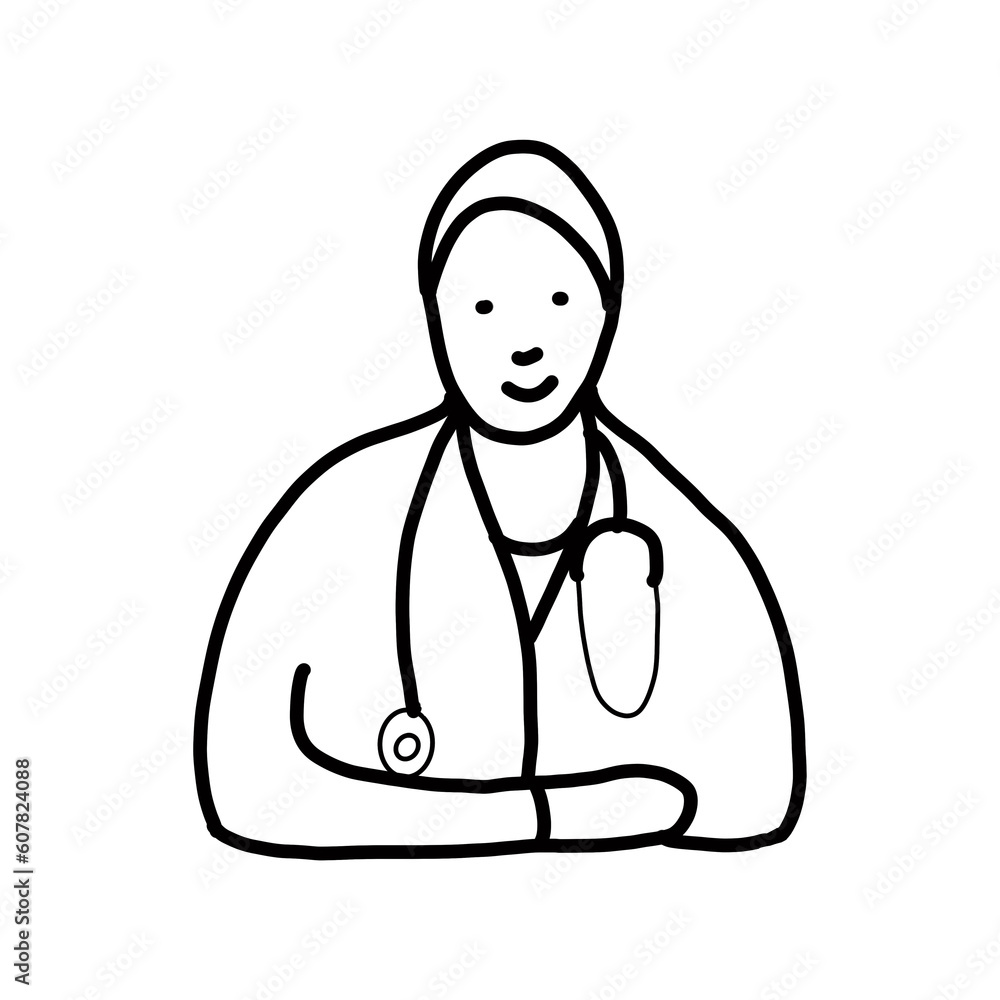 doctor hospital occupation hand drawn doodle doctor hospital occupation hand drawn doodle