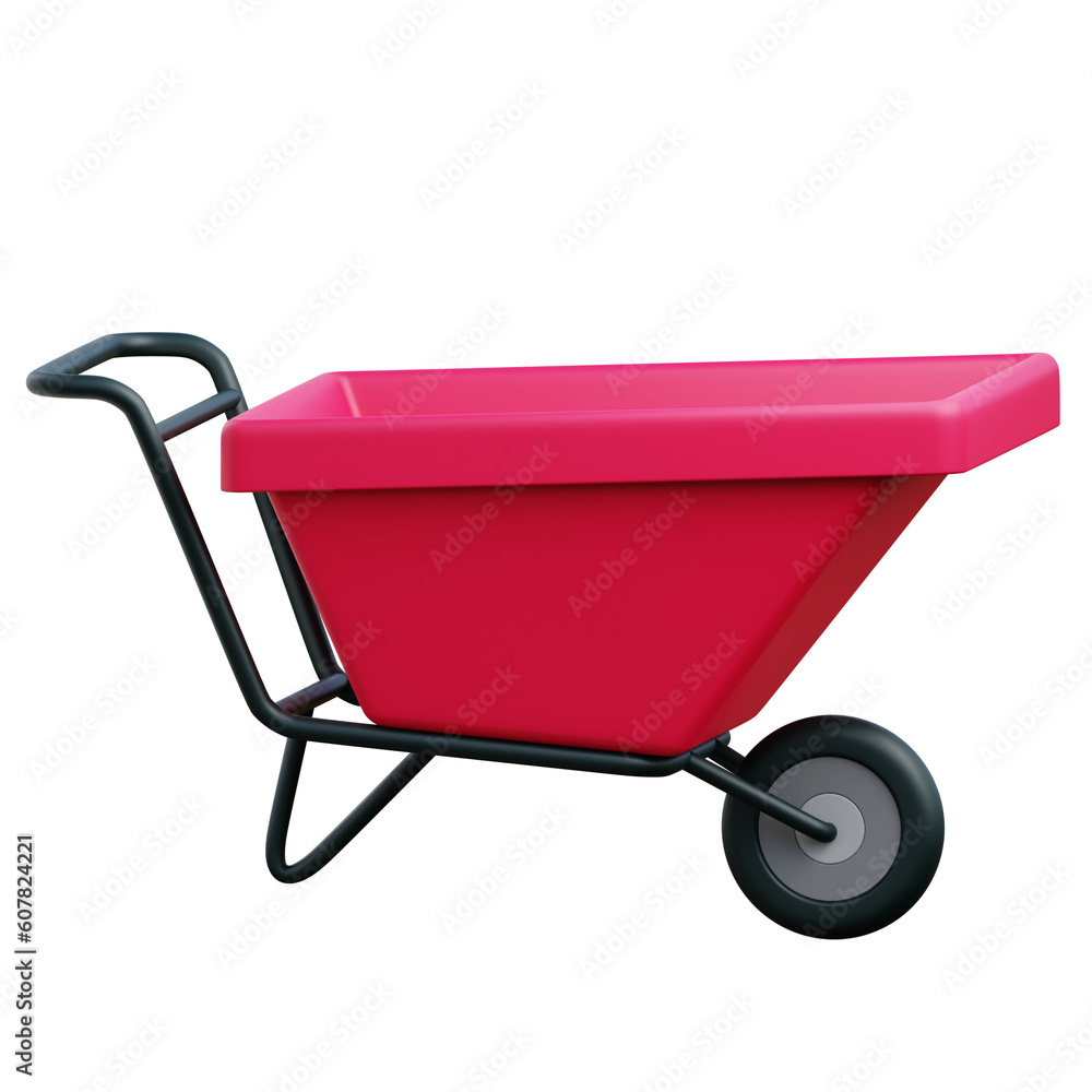 3d Wheelbarrow with transparent background 3d Wheelbarrow with transparent background