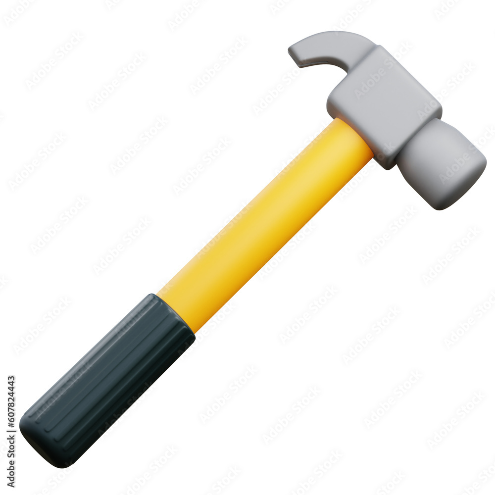 3d Hammer illustration with transparent background 3d Hammer illustration with transparent background