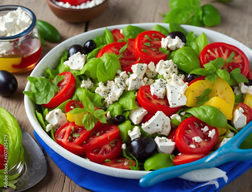 Greek Salad Delight - Delicia de Ensalada Griega (generated with AI)