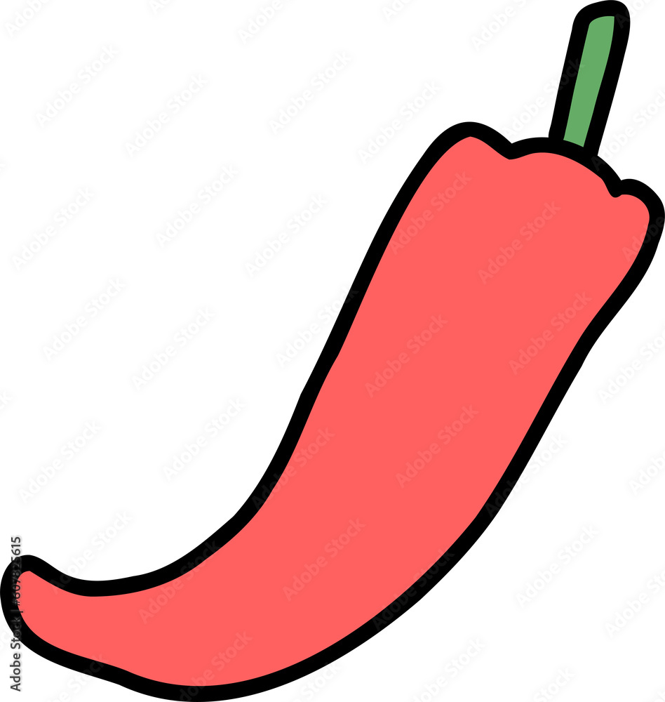 red hot chili pepper hand draw red hot chili pepper hand draw