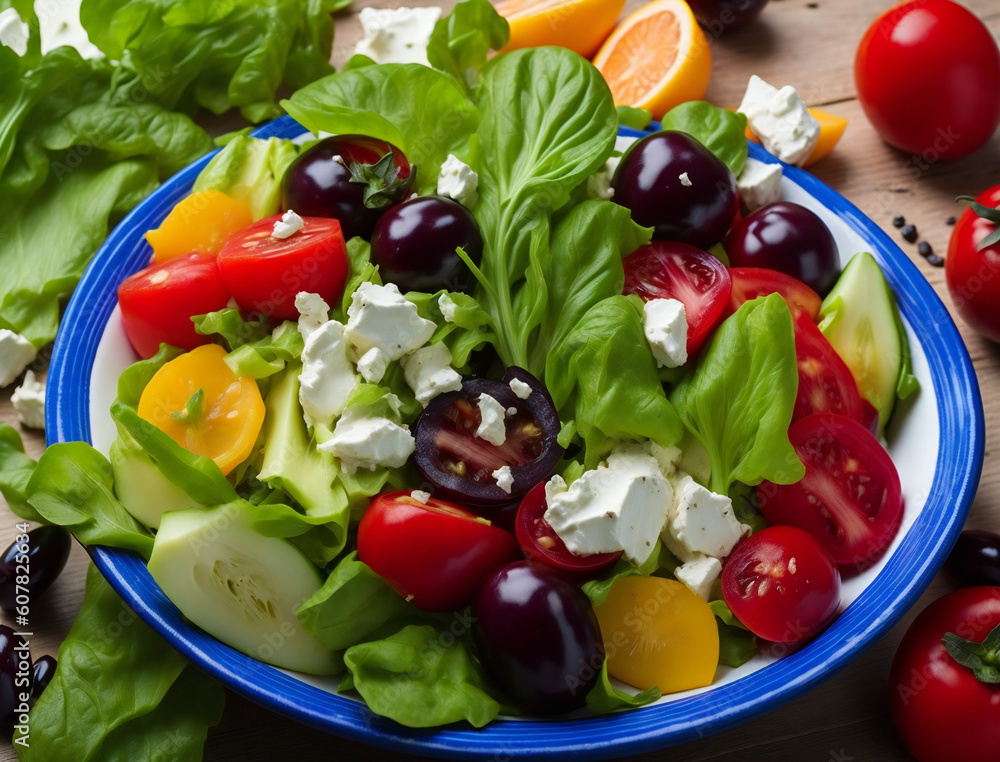 Greek Salad Delight - Delicia de Ensalada Griega (generated with AI) Greek Salad Delight - Delicia de Ensalada Griega (generated with AI)