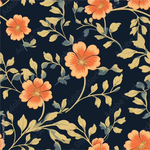 Simplicity in Bloom: Minimalistic Floral Pattern.