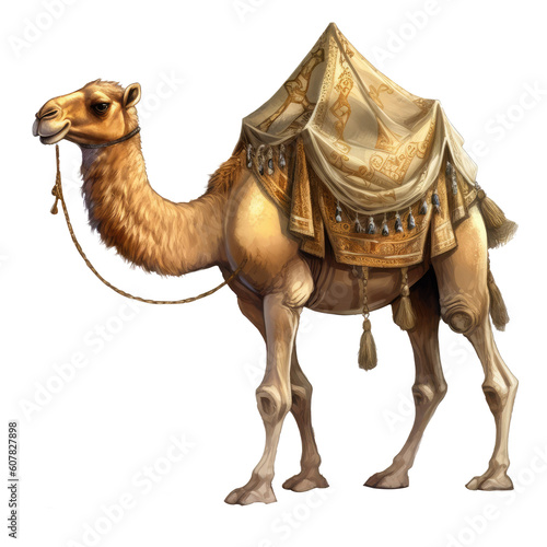 gold brown camel isolated on white