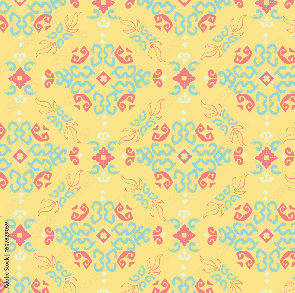 batik floral pattern background vector batik floral pattern background vector