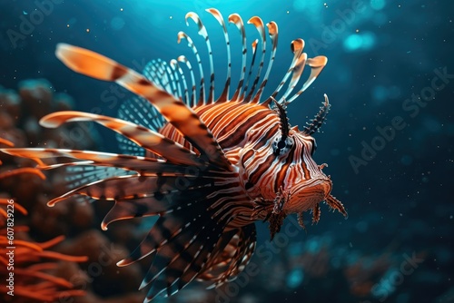 Striking Underwater Beauty of a Lionfish © Arthur