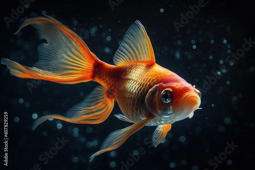 Majestic Goldfish Gliding Through the Water