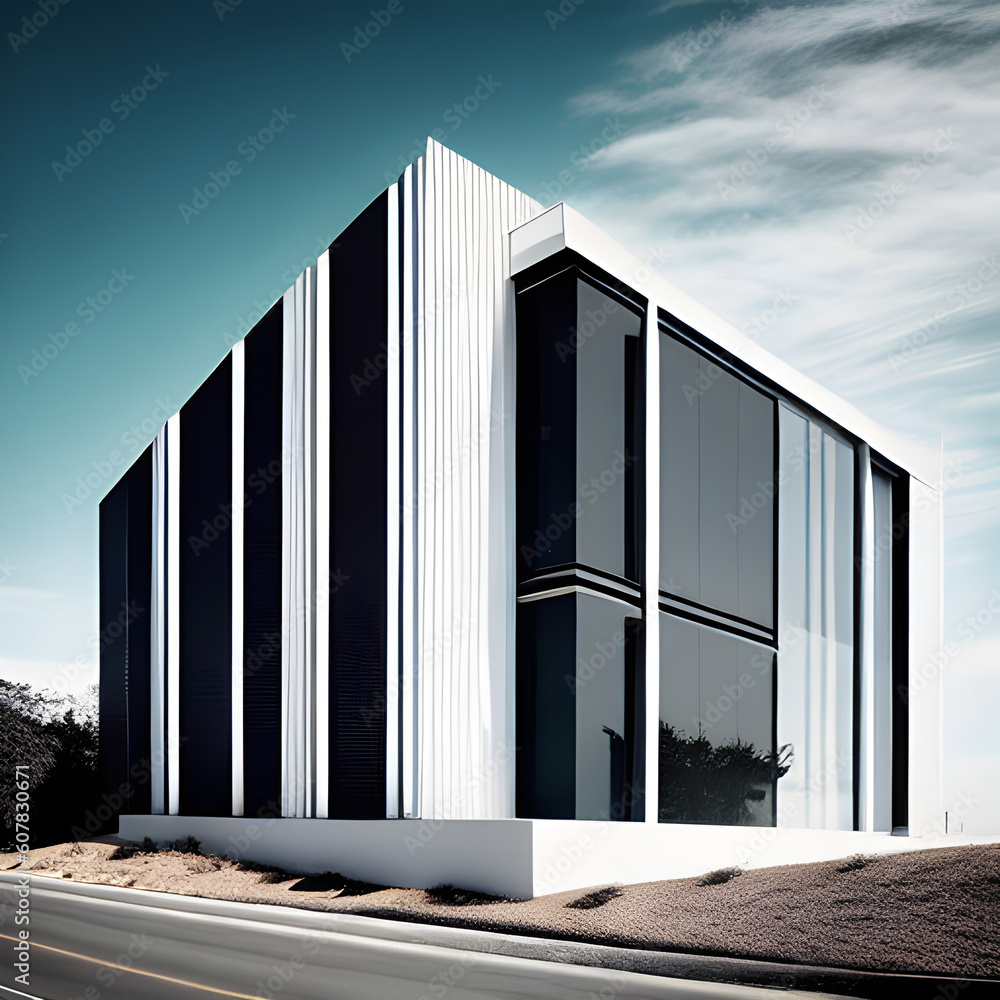 Fototapeta premium Creating minimalist compositions that emphasize clean lines and geometric shapes in architecture