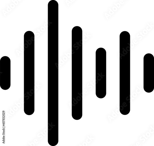 オーディオや音による波のアイコン素材