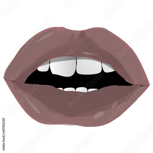 lips isolated on white