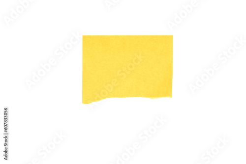 Blank Torn Yellow post-it notes.