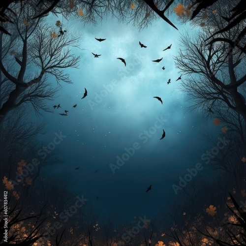 ai generated a Halloween festival background image for the invitation card