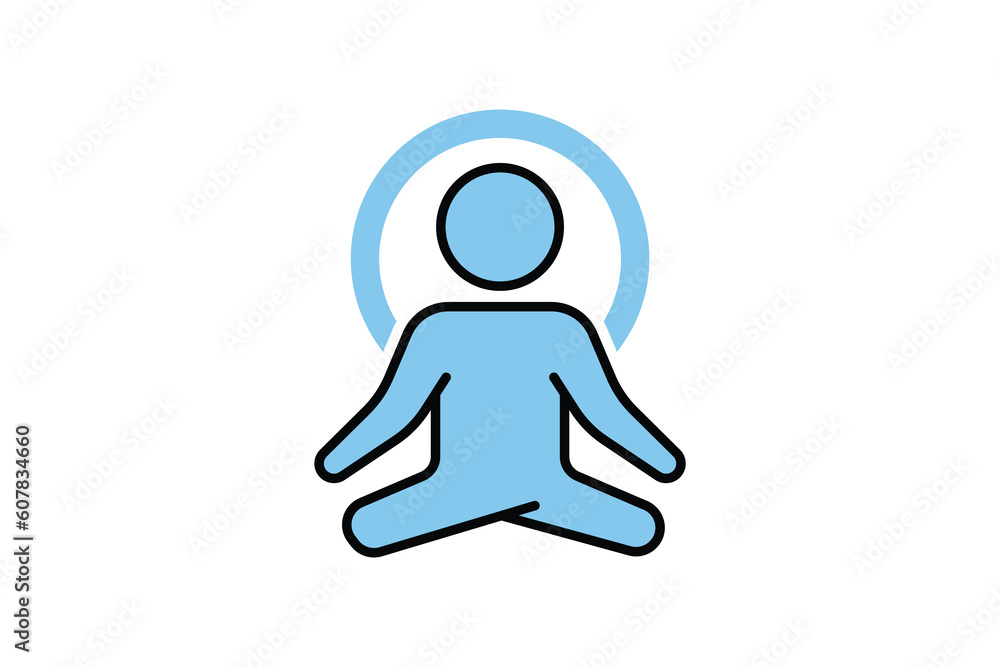 Yoga fitness Icon. icon related to healthy living. Two tone icon style design. Simple vector design editable. EPS 10 and SVG files Yoga fitness Icon. icon related to healthy living. Two tone icon style design. Simple vector design editable. EPS 10 and SVG files