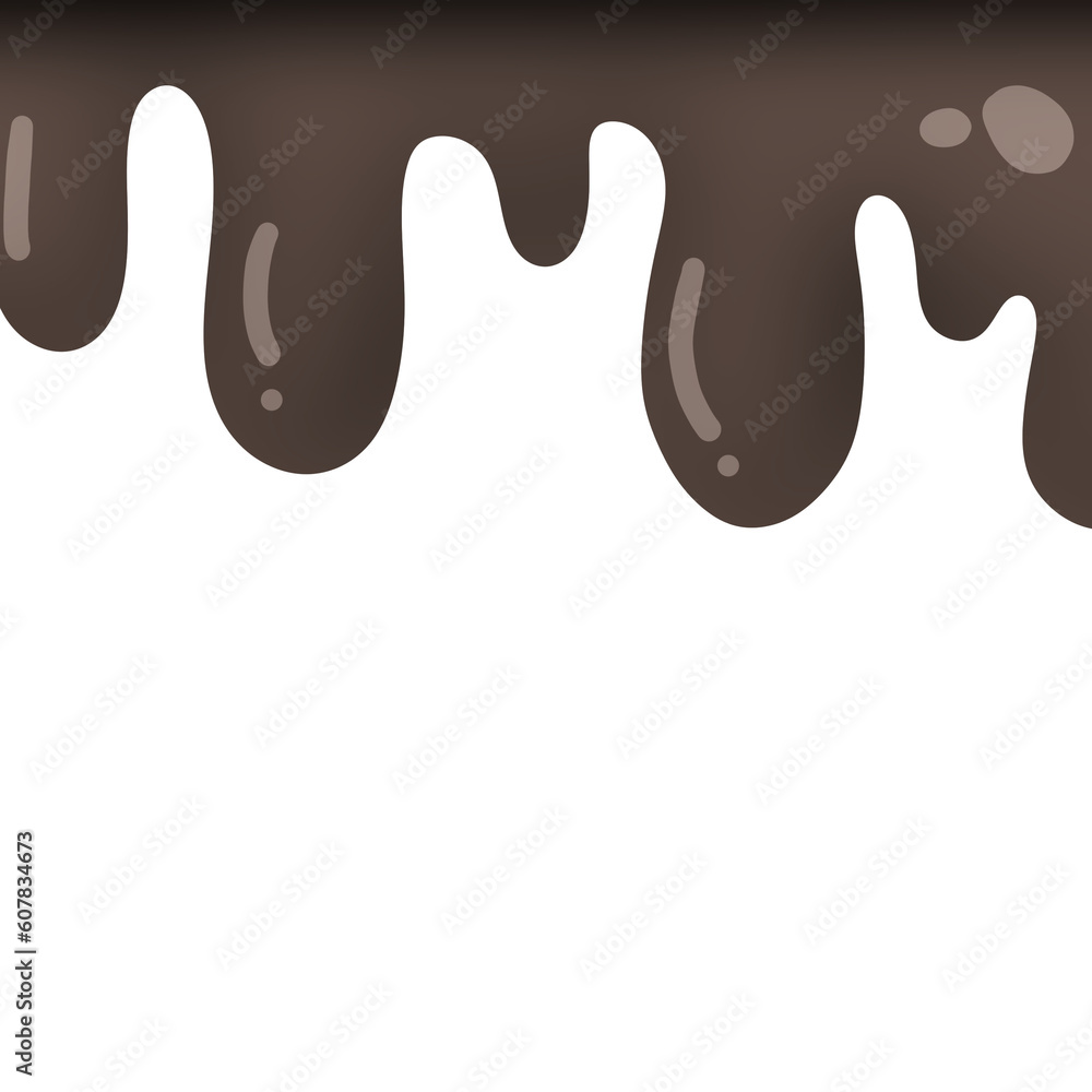 Melted chocolate dripping Melted chocolate dripping