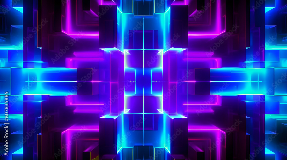 Modern abstract cubic background wallpaper. AI generated Modern abstract cubic background wallpaper. AI generated