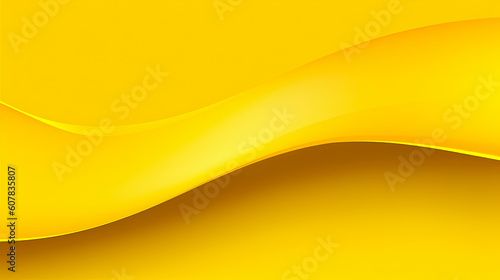 Yellow Smooth Abstract Lines Background. AI generative.